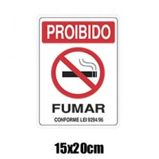 Placa Informativa Proibido Fumar 15x20cm P-5/1 Acesso